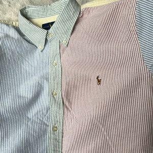 Ralph Lauren Slim Fit Button Down XL Colorblock multicolor stripe oxford shirt